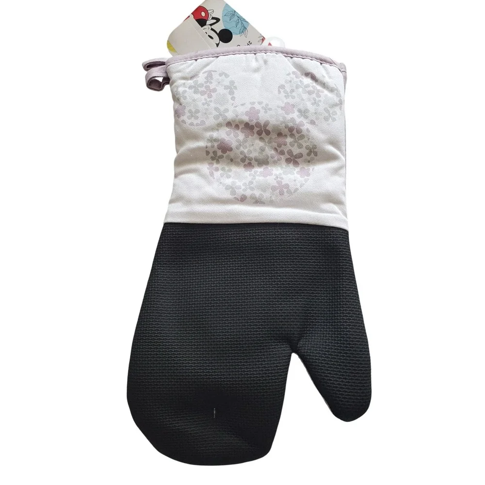 Disney Mickey Mouse Floral‎ Oven Mitts 2PK Heat Resistant Cream Purple Spring